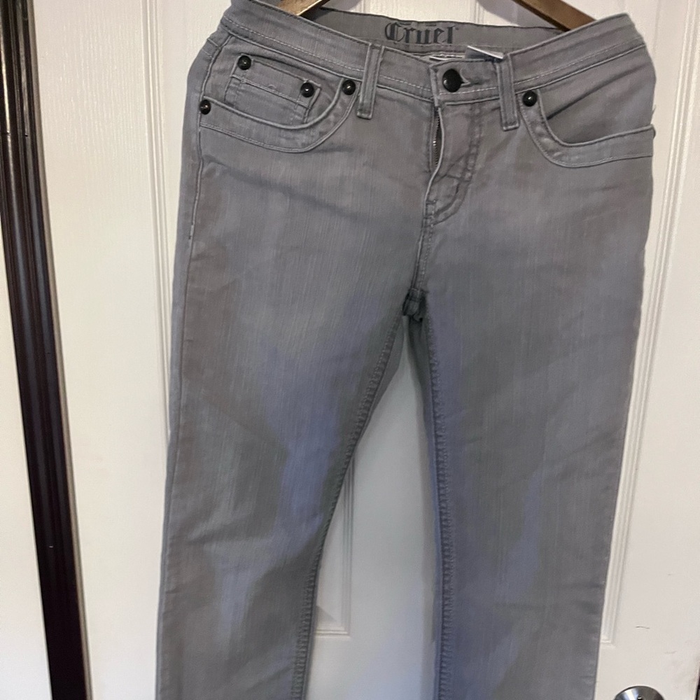 Classic Straight Leg Denim in Sleek Stone Gray. Cruel Denim Brand